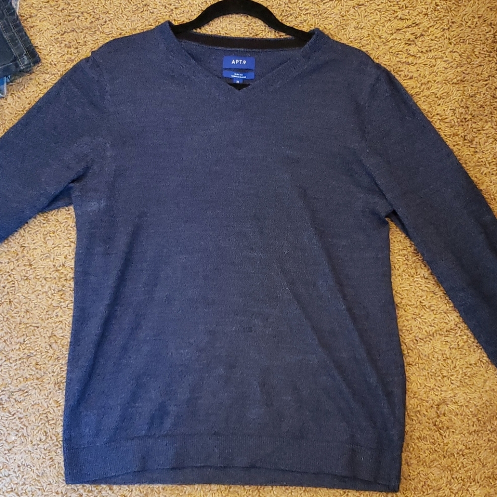 Blue V-neck Apt 9 sweater
